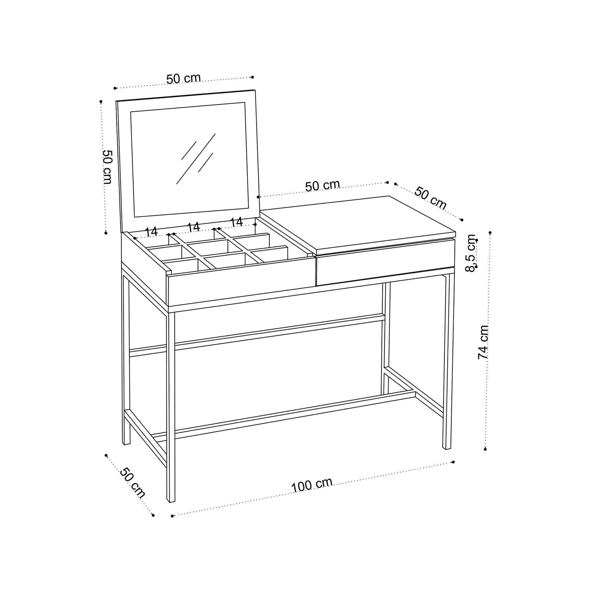 LİNDA Makyaj Masası