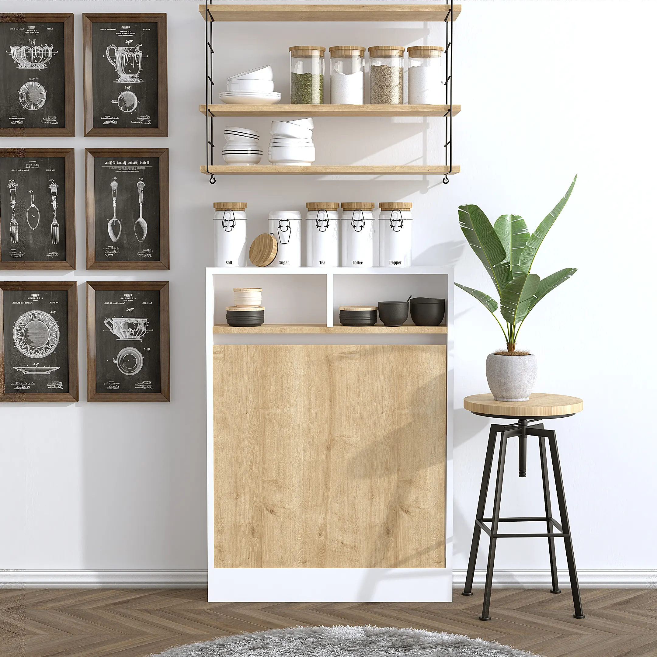 BRACKED Katlanır Masa - Safir Meşe