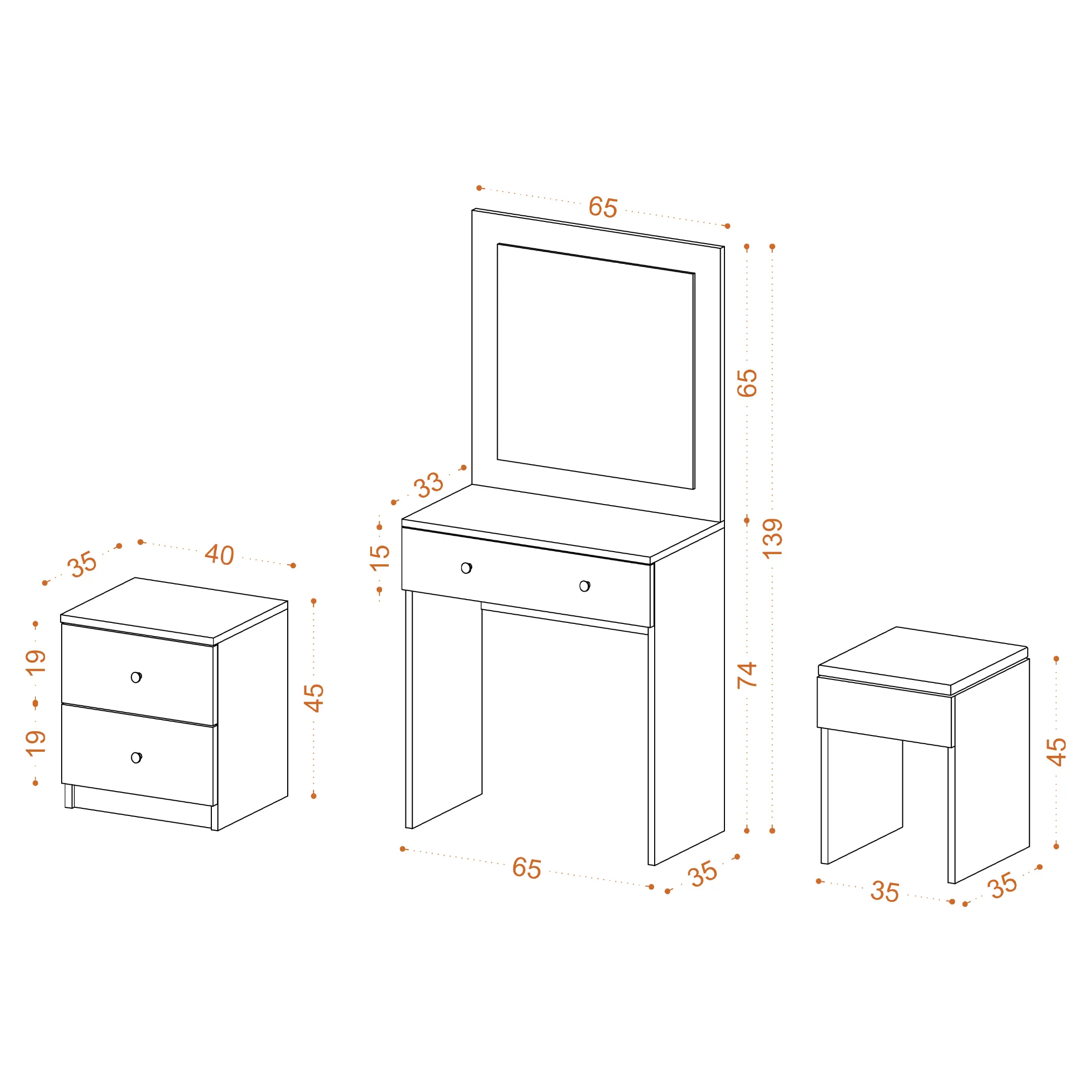 NİCE Makyaj Masası